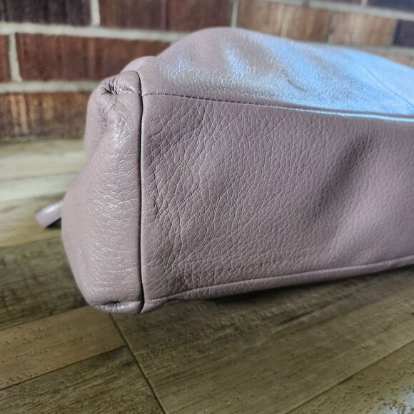 Coach Madison Phoebe Grey Pebbled Soft Leather Purse 26224 Shoulder Bag *flaw - Picture 4 of 16